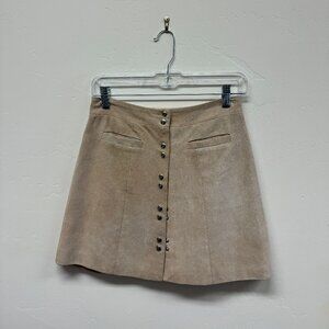 Intermix Suede Skirt